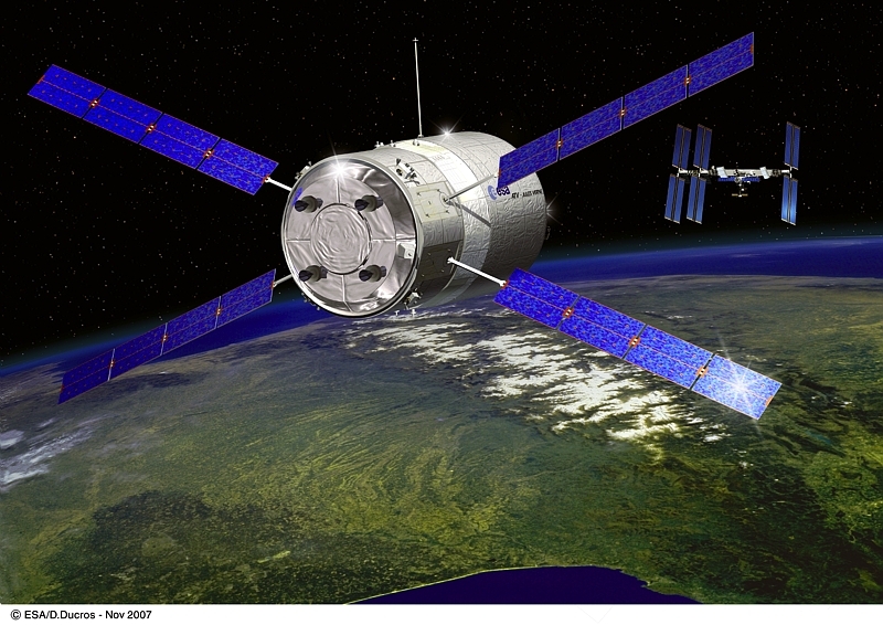 Like the Jules Verne in 2008, the ATV 2 will ferry cargo and fuel to the ISS. Credits: ESA/Ill. D. Ducros.